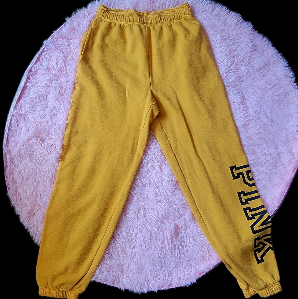 PINK Victoria's Secret Yellow Joggers